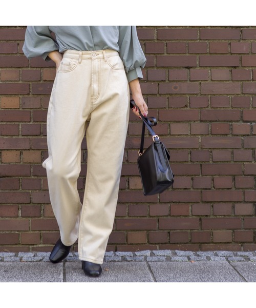 SpRay（スプレイ）の「ステッチハイウエストストレートパンツ（その他パンツ・レディース・ブルー/アイボリー/ブラック系その他・SMALL/MEDIUM/LARGE）」の7枚目の写真