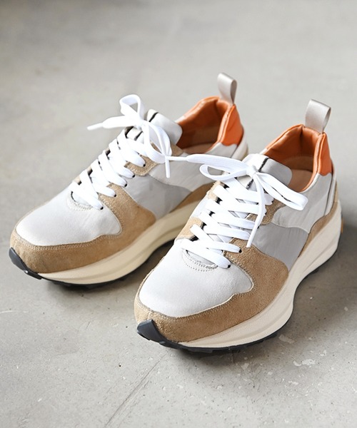 EARLE(アール)の「EARLE アール / Multi seven sneakers マルチセブンスニーカーダッドシューズ / ER1401(スニーカー・メンズ・ブラック/ブルー/トリコロール/ライトベージュ・44/40/42)」の2枚目の写真
