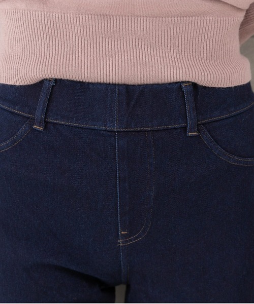 PREFERIR（プレフェリール）の「【ZOZOTOWN限定販売】暖かい ニット デニム レギンスパンツ.（保温発熱機能素材）（デニムパンツ・レディース・ブルー/ネイビー/ライトブルー/ブラック・SMALL/MEDIUM/LARGE/X-LARGE）」の12枚目の写真