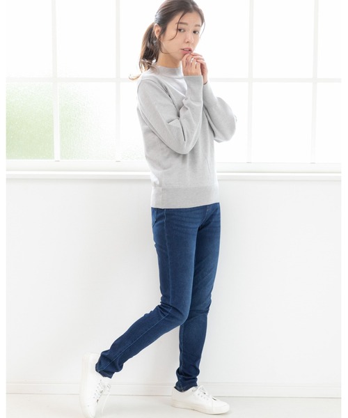 PREFERIR（プレフェリール）の「【ZOZOTOWN限定販売】暖かい ニット デニム レギンスパンツ.（保温発熱機能素材）（デニムパンツ・レディース・ブルー/ネイビー/ライトブルー/ブラック・SMALL/MEDIUM/LARGE/X-LARGE）」の15枚目の写真