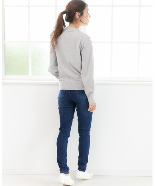 PREFERIR（プレフェリール）の「【ZOZOTOWN限定販売】暖かい ニット デニム レギンスパンツ.（保温発熱機能素材）（デニムパンツ・レディース・ブルー/ネイビー/ライトブルー/ブラック・SMALL/MEDIUM/LARGE/X-LARGE）」の16枚目の写真