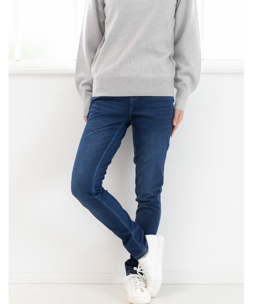 PREFERIR（プレフェリール）の「【ZOZOTOWN限定販売】暖かい ニット デニム レギンスパンツ.（保温発熱機能素材）（デニムパンツ・レディース・ブルー/ネイビー/ライトブルー/ブラック・SMALL/MEDIUM/LARGE/X-LARGE）」の19枚目の写真