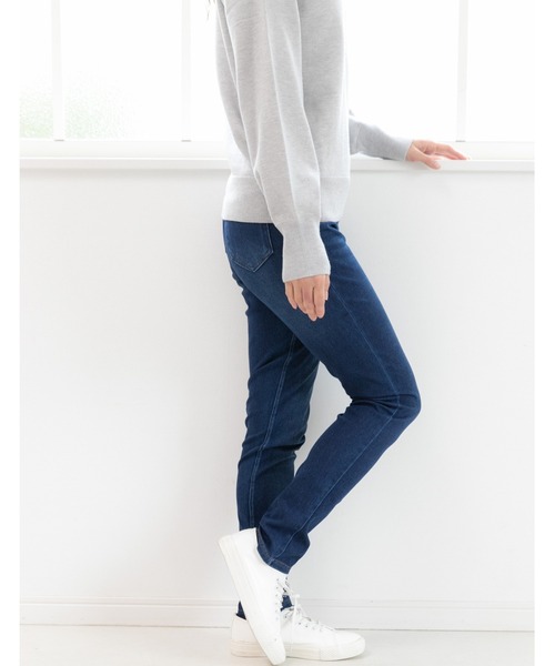 PREFERIR（プレフェリール）の「【ZOZOTOWN限定販売】暖かい ニット デニム レギンスパンツ.（保温発熱機能素材）（デニムパンツ・レディース・ブルー/ネイビー/ライトブルー/ブラック・SMALL/MEDIUM/LARGE/X-LARGE）」の20枚目の写真