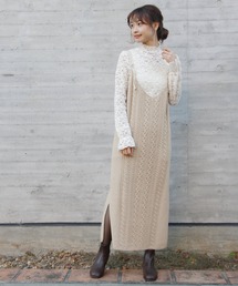 Crisp | 【ZOZO限定】ケーブルニットキャミワンピース(ワンピース)