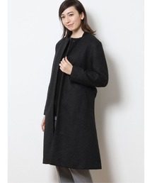 m.f.editorial | エムエフエディトリアルレディース/m.f.editorial：Women ウールジャージライク ノーカラーコート(ノーカラーコート)