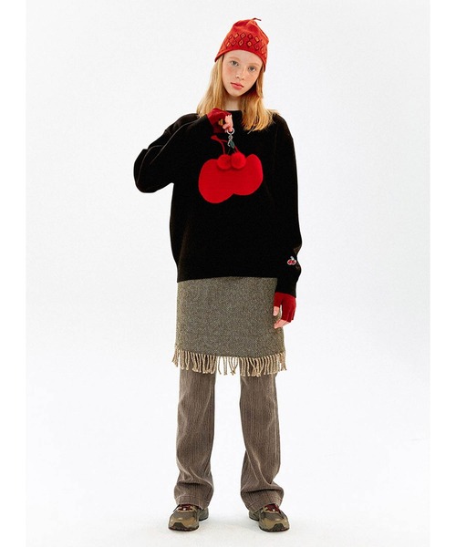KIRSH(キルシー)の「【KOREA KIRSH オリジナルライン】『KIRSH/キルシー』ONE TONE CHERRY KNIT/ビッグチェリー ニットソー(ニット/セーター・レディース・ブラック/ブルー/ネイビー・FREE)」の20枚目の写真