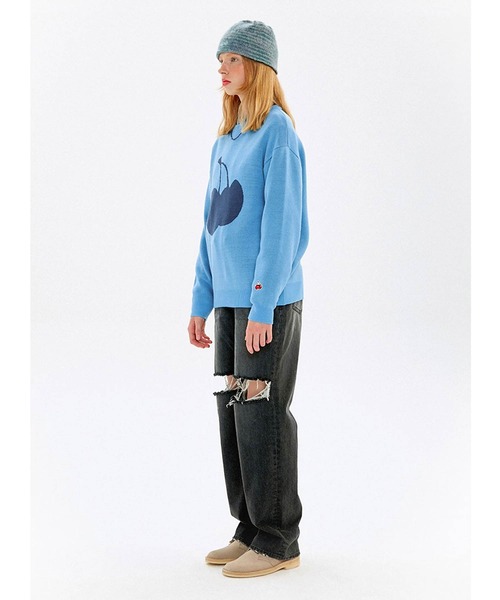 KIRSH(キルシー)の「【KOREA KIRSH オリジナルライン】『KIRSH/キルシー』ONE TONE CHERRY KNIT/ビッグチェリー ニットソー(ニット/セーター・レディース・ブラック/ブルー/ネイビー・FREE)」の14枚目の写真