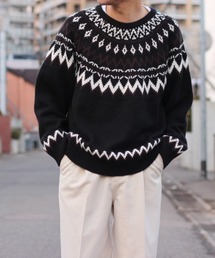 y/m by れぽすけ | ノルディック柄ニット(ニット/セーター)