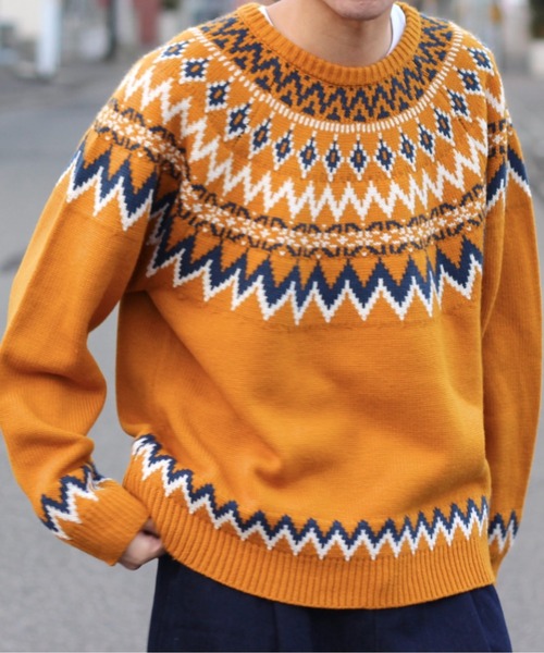 y/m by れぽすけ（イムバイレポスケ）の「ノルディック柄ニット