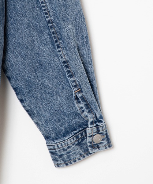 WEGO（ウィゴー）の「WEGO/【セットアップ対応商品】ケミカルデニムビッグシルエットジャケット（デニムジャケット・メンズ・インディゴブルー/ライトインディゴブルー・MEDIUM/LARGE）」の7枚目の写真