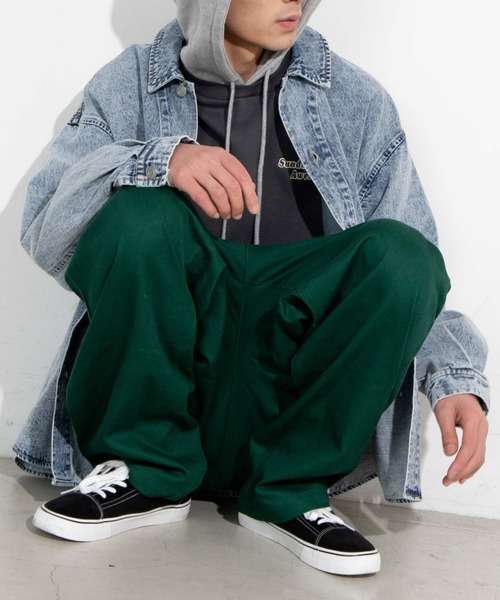 WEGO（ウィゴー）の「WEGO/【セットアップ対応商品】ケミカルデニムビッグシルエットジャケット（デニムジャケット・メンズ・インディゴブルー/ライトインディゴブルー・MEDIUM/LARGE）」の14枚目の写真