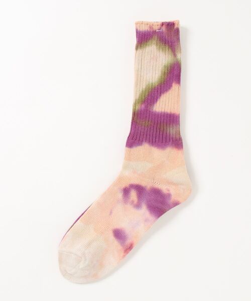 ANONYMOUSISM（アノニマスイズム）の「【ANONYMOUSISM】アノニマスイズム タイダイ クルー丈ソックス（ソックス/靴下・メンズ・ネイビー/ブラウン/ブルー/ピンク/レンガ/パープル/レッド/ミント/ワイン・25cm～27cm）」の5枚目の写真