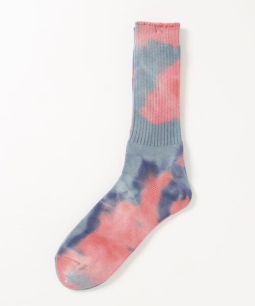 ANONYMOUSISM（アノニマスイズム）の「【ANONYMOUSISM】アノニマスイズム タイダイ クルー丈ソックス（ソックス/靴下・メンズ・ネイビー/ブラウン/ブルー/ピンク/レンガ/パープル/レッド/ミント/ワイン・25cm～27cm）」の7枚目の写真