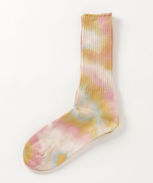 ANONYMOUSISM（アノニマスイズム）の「【ANONYMOUSISM】アノニマスイズム タイダイ クルー丈ソックス（ソックス/靴下・メンズ・ネイビー/ブラウン/ブルー/ピンク/レンガ/パープル/レッド/ミント/ワイン・25cm～27cm）」の6枚目の写真