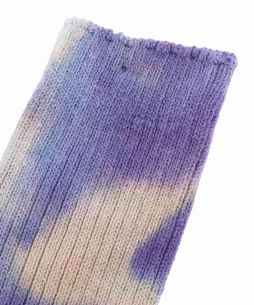 ANONYMOUSISM（アノニマスイズム）の「【ANONYMOUSISM】アノニマスイズム タイダイ クルー丈ソックス（ソックス/靴下・メンズ・ネイビー/ブラウン/ブルー/ピンク/レンガ/パープル/レッド/ミント/ワイン・25cm～27cm）」の10枚目の写真