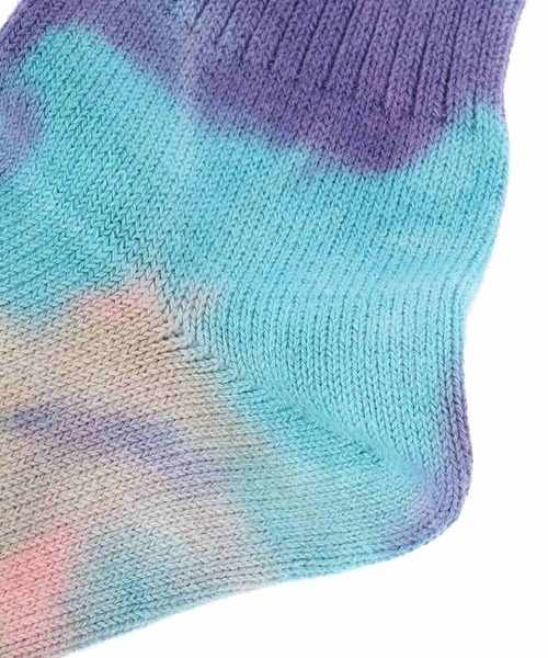 ANONYMOUSISM（アノニマスイズム）の「【ANONYMOUSISM】アノニマスイズム タイダイ クルー丈ソックス（ソックス/靴下・メンズ・ネイビー/ブラウン/ブルー/ピンク/レンガ/パープル/レッド/ミント/ワイン・25cm～27cm）」の11枚目の写真