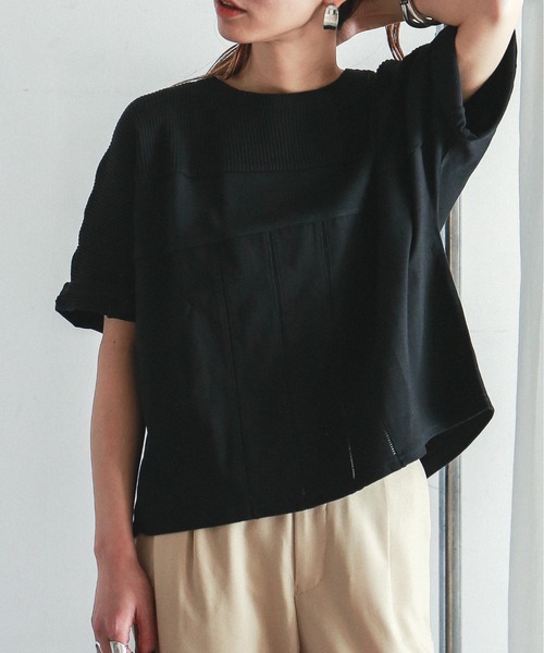 ドルマンカットソー Tシャツ カットソー ドルマンカットソー 10 1 08 221 1 1 を購入できます Nombre Fer フィルデフェール のファッション トップス De Fil ミックスパターン Fil ラウンド の