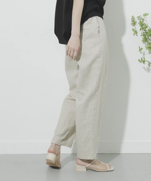 SENSE OF PLACE by URBAN RESEARCH（センスオブプレイスバイアーバンリサーチ）の「リネンヘリンボーンパイピングパンツ（その他パンツ・レディース・オレンジ/ブラック/アイボリー・SMALL/MEDIUM）」の15枚目の写真