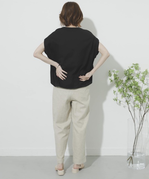 SENSE OF PLACE by URBAN RESEARCH（センスオブプレイスバイアーバンリサーチ）の「リネンヘリンボーンパイピングパンツ（その他パンツ・レディース・オレンジ/ブラック/アイボリー・SMALL/MEDIUM）」の19枚目の写真