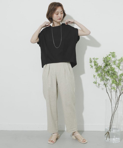 SENSE OF PLACE by URBAN RESEARCH（センスオブプレイスバイアーバンリサーチ）の「リネンヘリンボーンパイピングパンツ（その他パンツ・レディース・オレンジ/ブラック/アイボリー・SMALL/MEDIUM）」の21枚目の写真