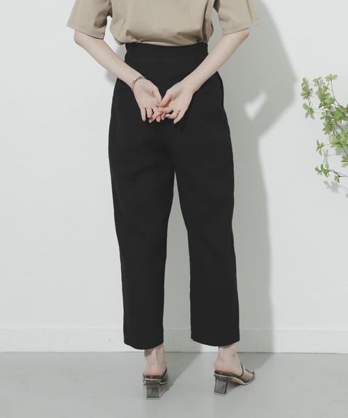 SENSE OF PLACE by URBAN RESEARCH(センスオブプレイスバイアーバンリサーチ)の「リネンヘリンボーンパイピングパンツ(その他パンツ・レディース・オレンジ/ブラック/アイボリー・SMALL/MEDIUM)」の18枚目の写真