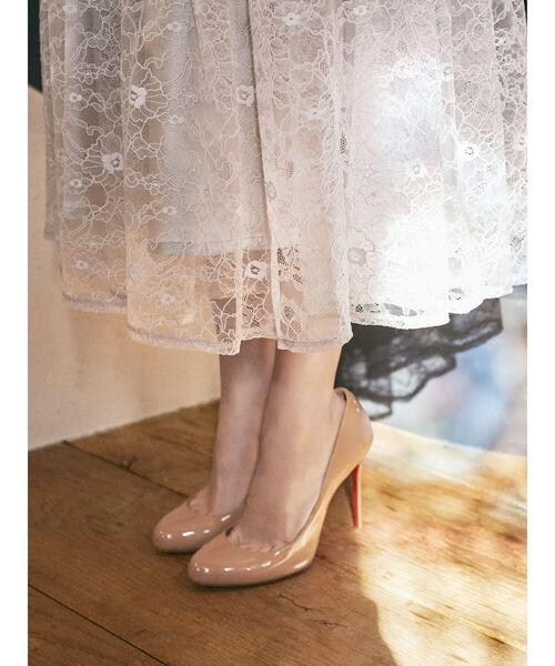 Maison de FLEUR（メゾンドフルール）の「レースティアードスカート（スカート・レディース・ライトグレー/ブラック・FREE）」の17枚目の写真