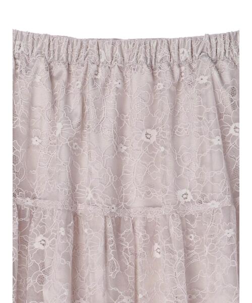 Maison de FLEUR（メゾンドフルール）の「レースティアードスカート（スカート・レディース・ライトグレー/ブラック・FREE）」の18枚目の写真