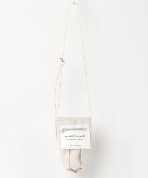 beautiful people（ビューティフルピープル）の「beautiful people "LINING LOGO POCKET DOCUMENT”ショルダーバッグ（ショルダーバッグ・レディース・オフホワイト・FREE）」の4枚目の写真