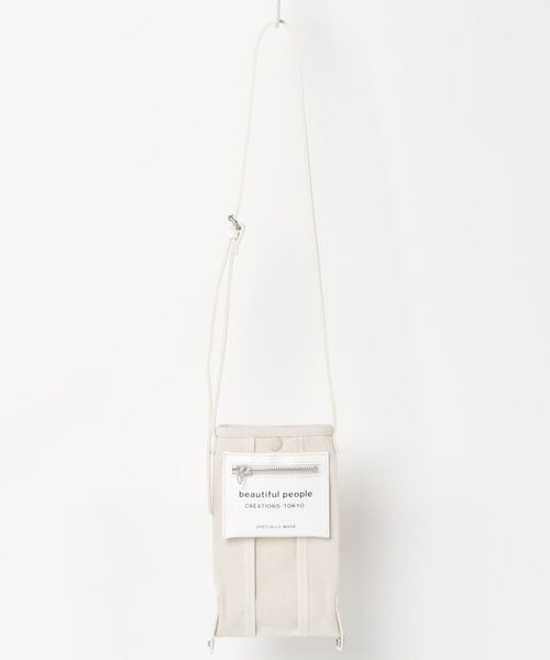 beautiful people（ビューティフルピープル）の「beautiful people "LINING LOGO POCKET DOCUMENT”ショルダーバッグ（ショルダーバッグ・レディース・オフホワイト・FREE）」の10枚目の写真