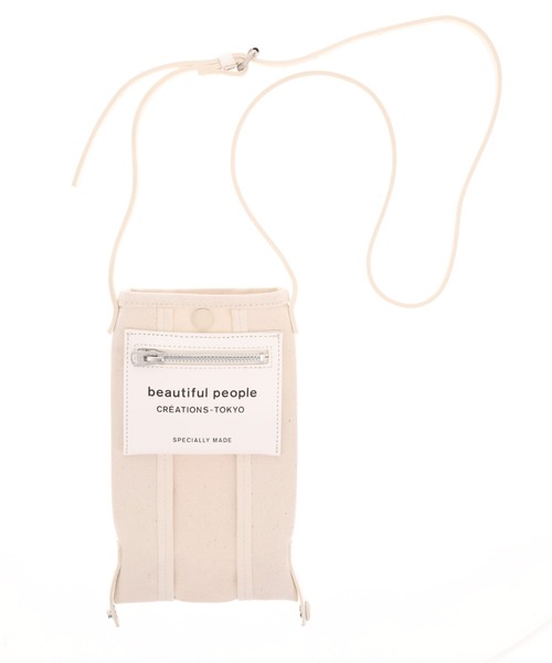beautiful people（ビューティフルピープル）の「beautiful people "LINING LOGO POCKET DOCUMENT”ショルダーバッグ（ショルダーバッグ・レディース・オフホワイト・FREE）」の7枚目の写真