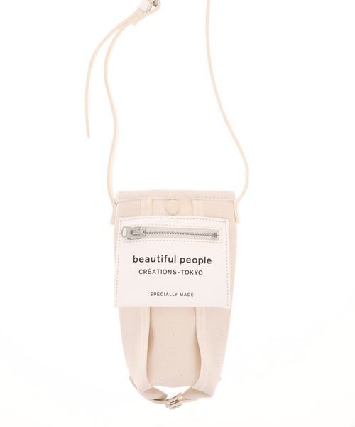 beautiful people（ビューティフルピープル）の「beautiful people "LINING LOGO POCKET DOCUMENT”ショルダーバッグ（ショルダーバッグ・レディース・オフホワイト・FREE）」の8枚目の写真