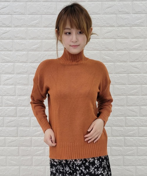 Lace Ladies(レースレディース)の「ハイネック 長袖 ふわふわ 無地ニット(ニット/セーター・レディース・ブラック/ピンク/グレー/ホワイト/テラコッタ/ベージュ・FREE)」の22枚目の写真