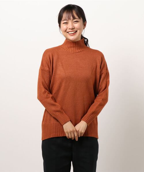 Lace Ladies(レースレディース)の「ハイネック 長袖 ふわふわ 無地ニット(ニット/セーター・レディース・ブラック/ピンク/グレー/ホワイト/テラコッタ/ベージュ・FREE)」の20枚目の写真