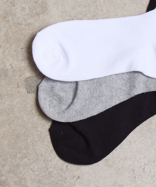 SHIZUTA（シズタ）の「SZT:バイカラー 2ライン リブソックス 3足セット（ソックス/靴下・キッズ・ベージュ/ネイビー/ブラック・MEDIUM/LARGE）」の14枚目の写真