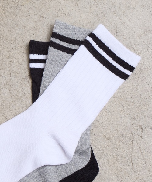 SHIZUTA（シズタ）の「SZT:バイカラー 2ライン リブソックス 3足セット（ソックス/靴下・キッズ・ベージュ/ネイビー/ブラック・MEDIUM/LARGE）」の18枚目の写真