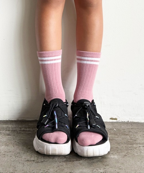 SHIZUTA（シズタ）の「SZT:バイカラー 2ライン リブソックス 3足セット（ソックス/靴下・キッズ・ベージュ/ネイビー/ブラック・MEDIUM/LARGE）」の20枚目の写真