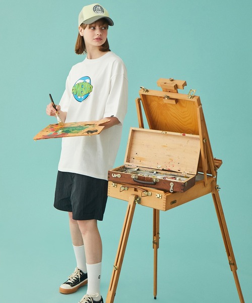 COVERNAT(カバーナット)の「【COVERNAT】WORLD EARTH LOGO S/S TEE / カバーナット ワールド アース ロゴ Tシャツ(Tシャツ/カットソー・メンズ・ブラック/ホワイト/ラベンダー・X-LARGE/LARGE/MEDIUM/SMALL)」の4枚目の写真