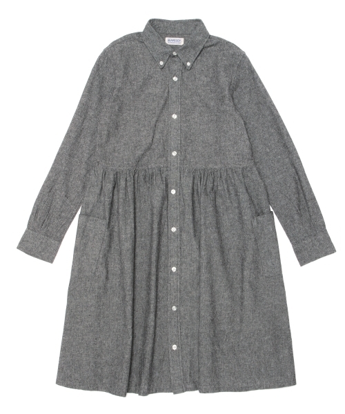 BEAMS BOY（ビームスボーイ）の「BEAMS BOY / シャンブレー シャツワンピース 14FW **（ワンピース・レディース・ネイビー/ブラック・ONE SIZE）」の15枚目の写真