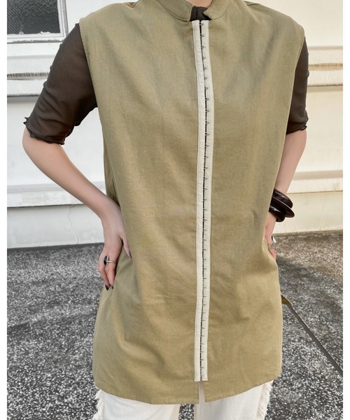 Solace(ソレイス)の「フロントホックベスト(ベスト・レディース・カーキブラウン/ナチュラル・FREE)」の20枚目の写真