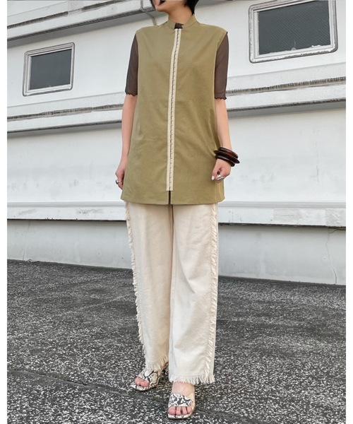 Solace(ソレイス)の「フロントホックベスト(ベスト・レディース・カーキブラウン/ナチュラル・FREE)」の15枚目の写真