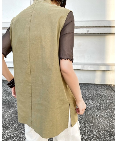 Solace(ソレイス)の「フロントホックベスト(ベスト・レディース・カーキブラウン/ナチュラル・FREE)」の9枚目の写真