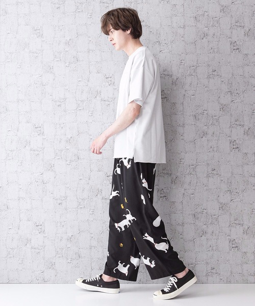 Blue Standard (ブルースタンダード)の「【BLUE STANDARD】シルキータッチ総柄ワイドシェフパンツ ワイドパンツ(その他パンツ・メンズ・その他1/その他2・MEDIUM/LARGE)」の4枚目の写真
