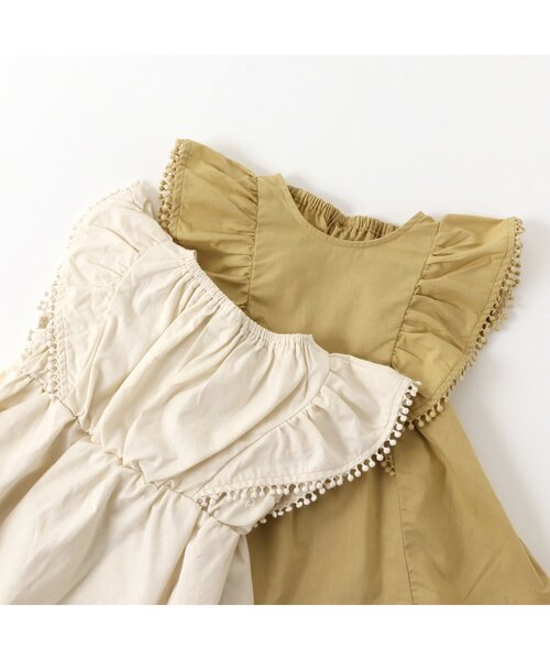 apres les cours（アプレレクール）の「ラッフルチュニック＆サッカーショートパンツSET（チュニック・キッズ・アイボリー/イエロー・80/90/100/110/120/130）」の19枚目の写真