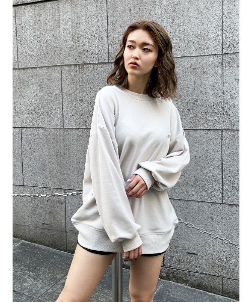 ENVYM（アンビー）の「ウェーブロゴＰＯ（スウェット・レディース・ホワイト/グリーン/ベージュ・FREE）」の8枚目の写真