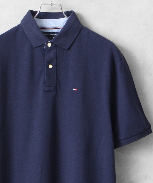 TOMMY HILFIGER（トミーヒルフィガー）の「【TOMMY HILFIGER/トミーヒルフィガー】ワンポイントポロシャツ（ポロシャツ・メンズ・ホワイト/ブラック/ネイビー/グレー/ピンク/ネイビー系・S/M/L/XL）」の4枚目の写真