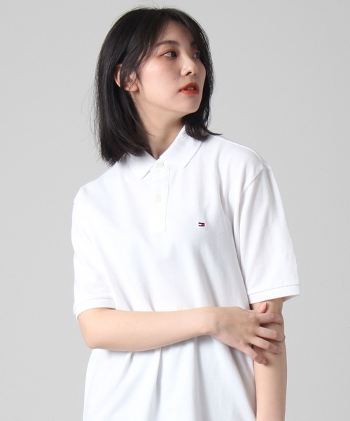 TOMMY HILFIGER（トミーヒルフィガー）の「【TOMMY HILFIGER/トミーヒルフィガー】ワンポイントポロシャツ（ポロシャツ・メンズ・ホワイト/ブラック/ネイビー/グレー/ピンク/ネイビー系・S/M/L/XL）」の8枚目の写真