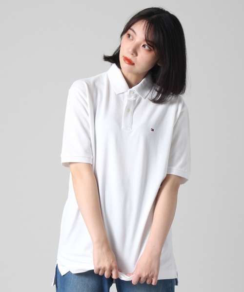 TOMMY HILFIGER（トミーヒルフィガー）の「【TOMMY HILFIGER/トミーヒルフィガー】ワンポイントポロシャツ（ポロシャツ・メンズ・ホワイト/ブラック/ネイビー/グレー/ピンク/ネイビー系・S/M/L/XL）」の9枚目の写真