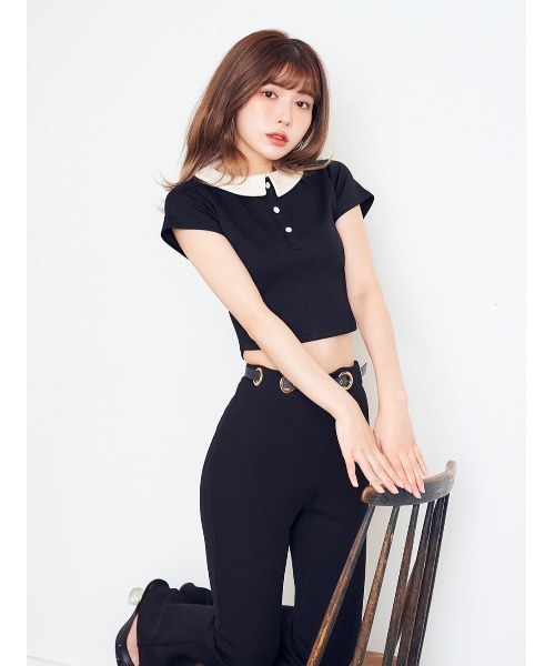 Darich（ダーリッチ）の「バイカラーショートトップス