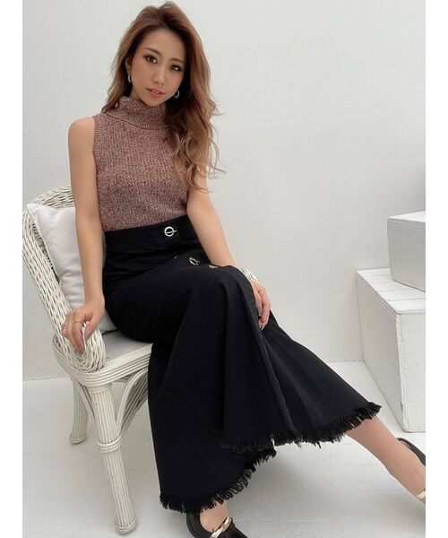 RESEXXY（リゼクシー）の「タートルノースリニットトップス（ニット/セーター・レディース・ブラック/ベージュ/オレンジ/アイボリー・FREE）」の21枚目の写真