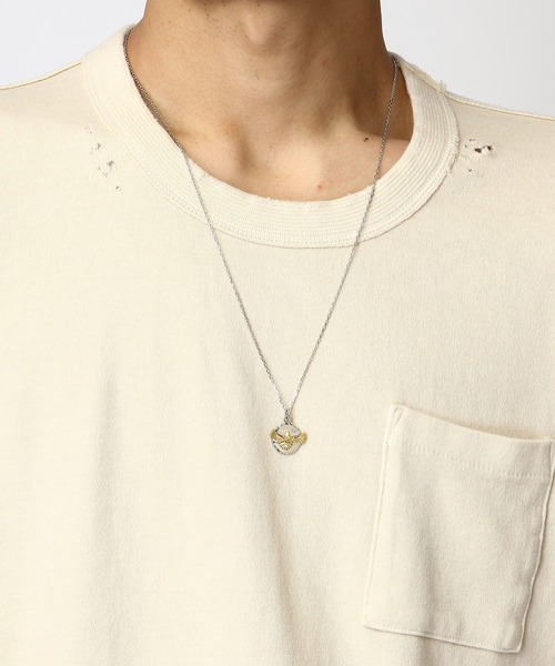 TMT（ティーエムティー）の「EAGLE COIN NECKLACE(GOLD & SILVER)（ネックレス・メンズ・シルバー・FREE）」の2枚目の写真